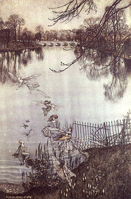 Arthur Rackham Illustration from Peter Pan in Kensington Gardens Peter Pan in Kensington Gardens illustration by Arthur Rackham