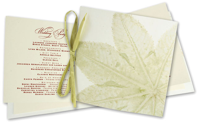 Leaf Rustic Eco Wedding Programs