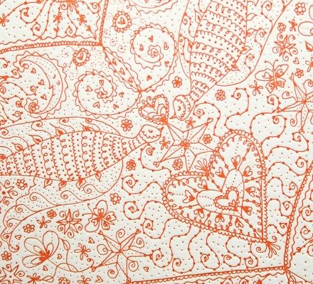 Closeup of Vintage Wedding Invitation Vintage Wedding Invitation Detail: Letterpress