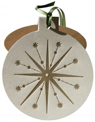 Recycled Holiday Ornament Card - 100% PCW