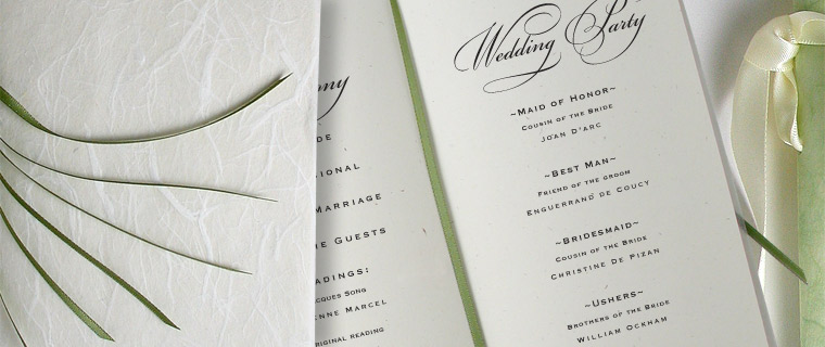 Wedding Ceremony Programs Wedding Ceremony Programs