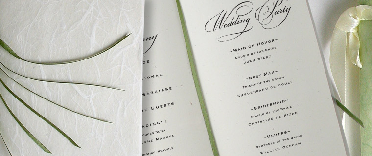 How To Make Wedding Program Booklets