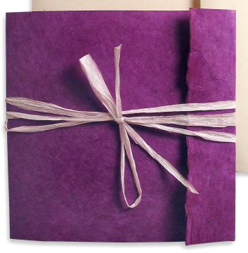 purple wedding invitations with flowers