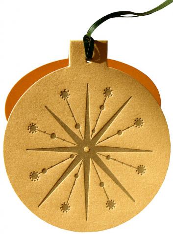 Gold on Gold Ornament Card